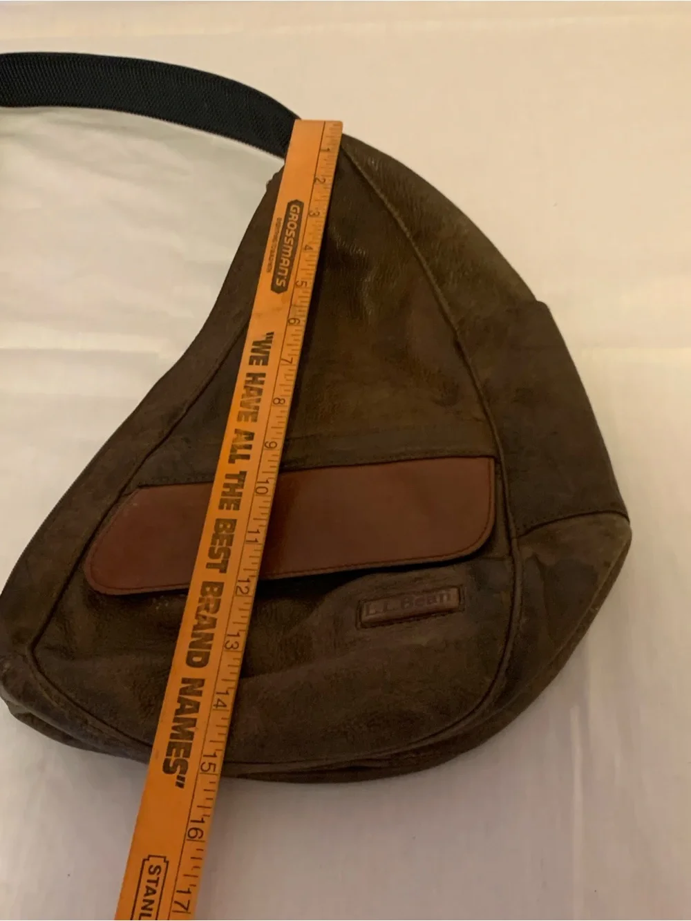 L.L. Bean Ameribag leather sling backpack,